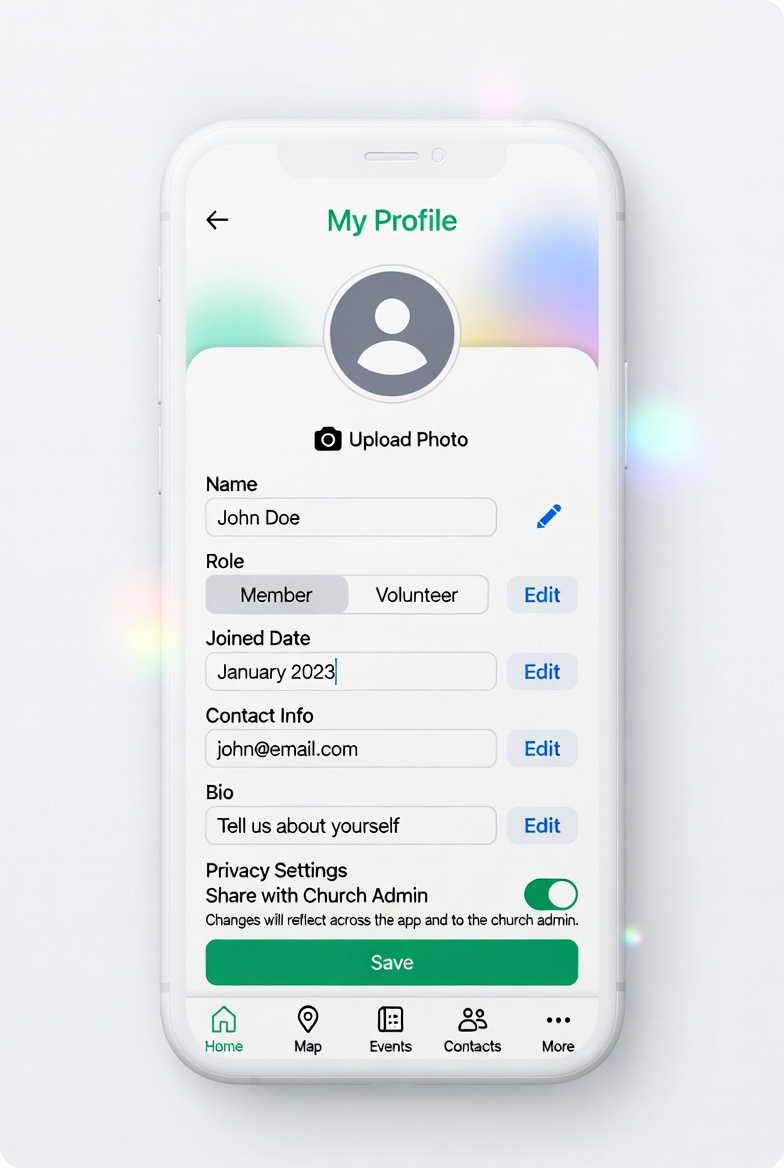 Member profile interface