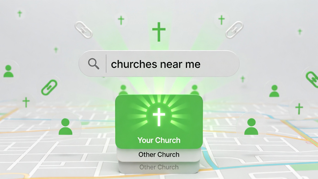 Church website preview on desktop, tablet and mobile devices